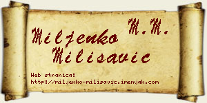 Miljenko Milisavić vizit kartica